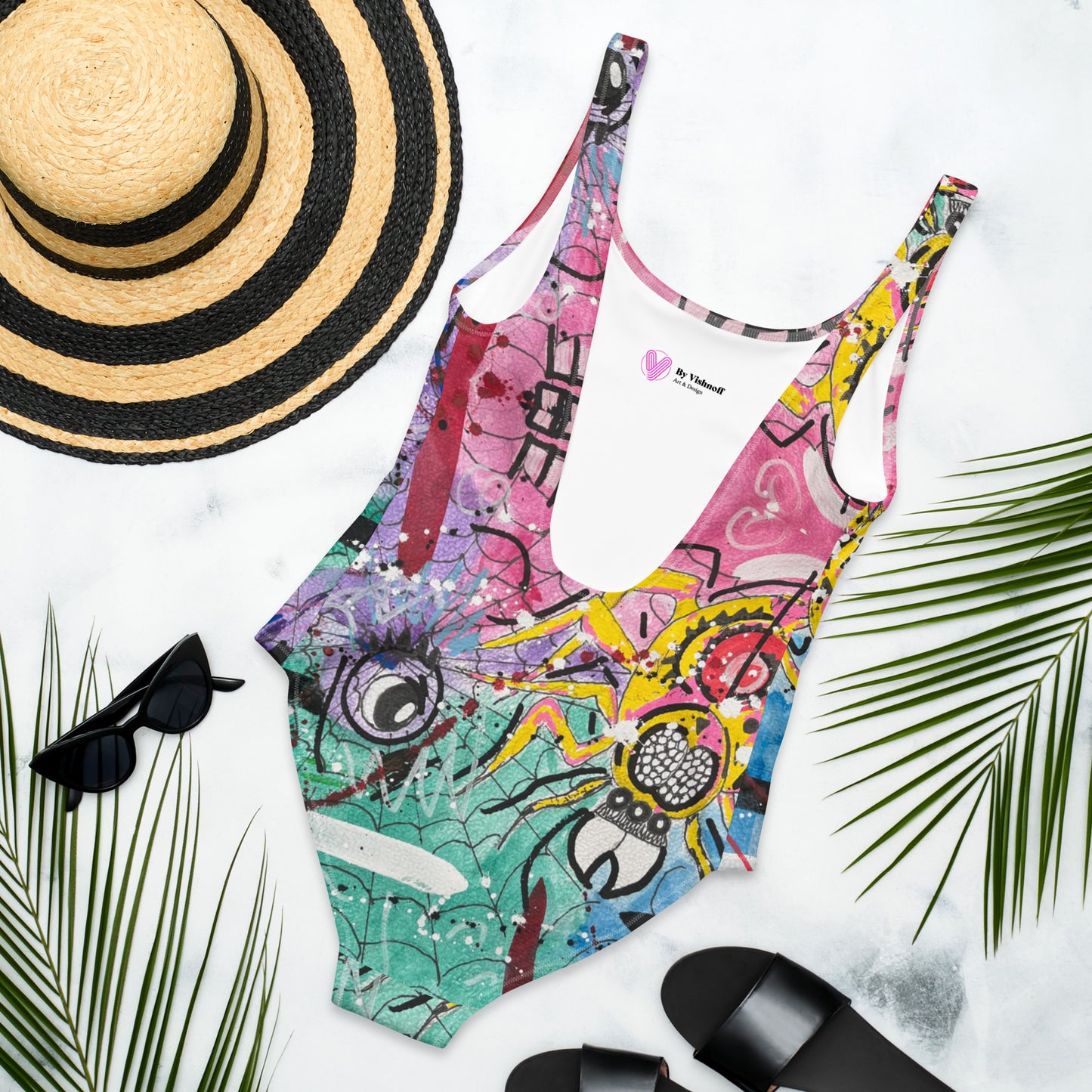 Web One-Piece Swimsuit