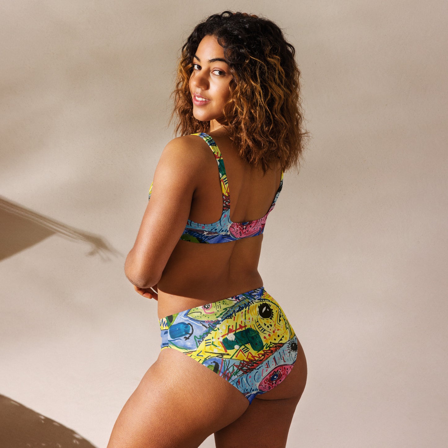 Fish II Recycled high-waisted bikini