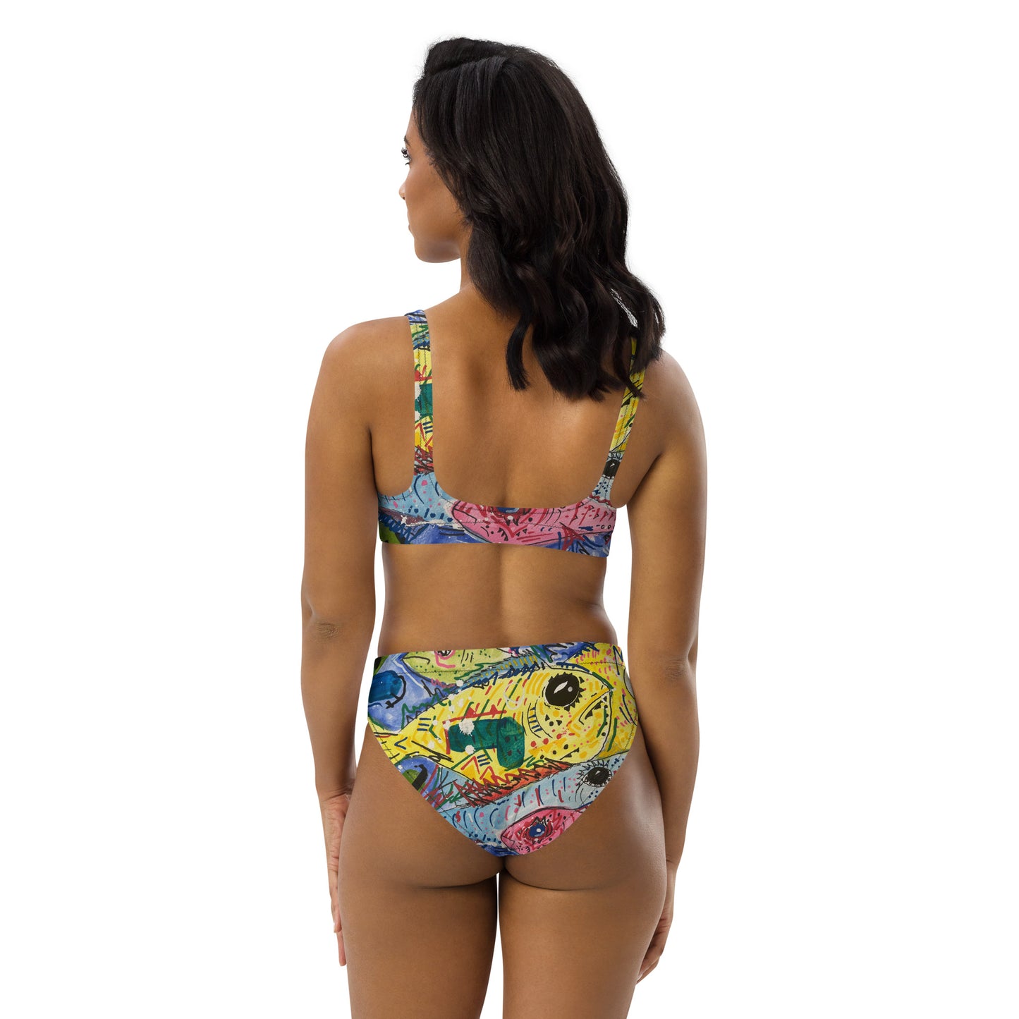 Fish II Recycled high-waisted bikini