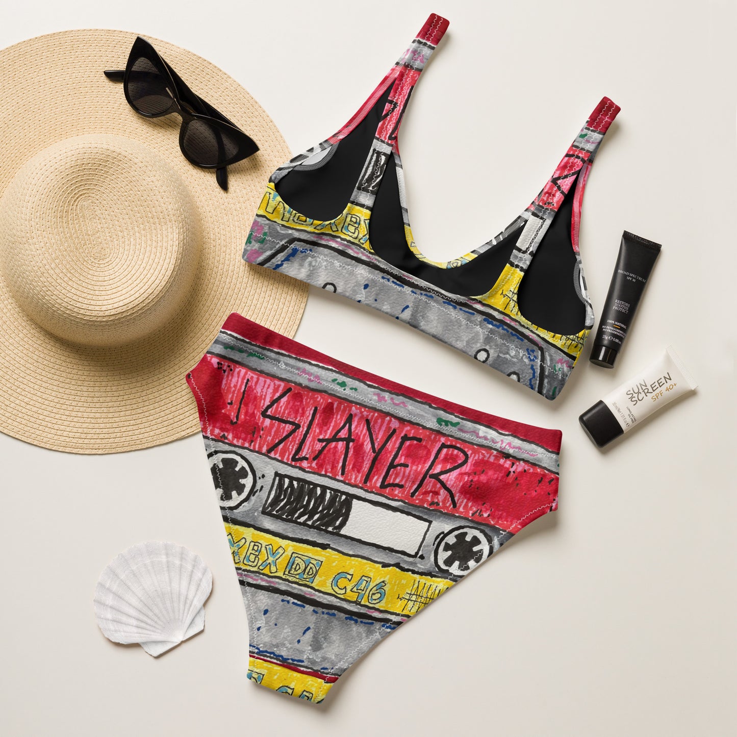 Slayer Recycled high-waisted bikini