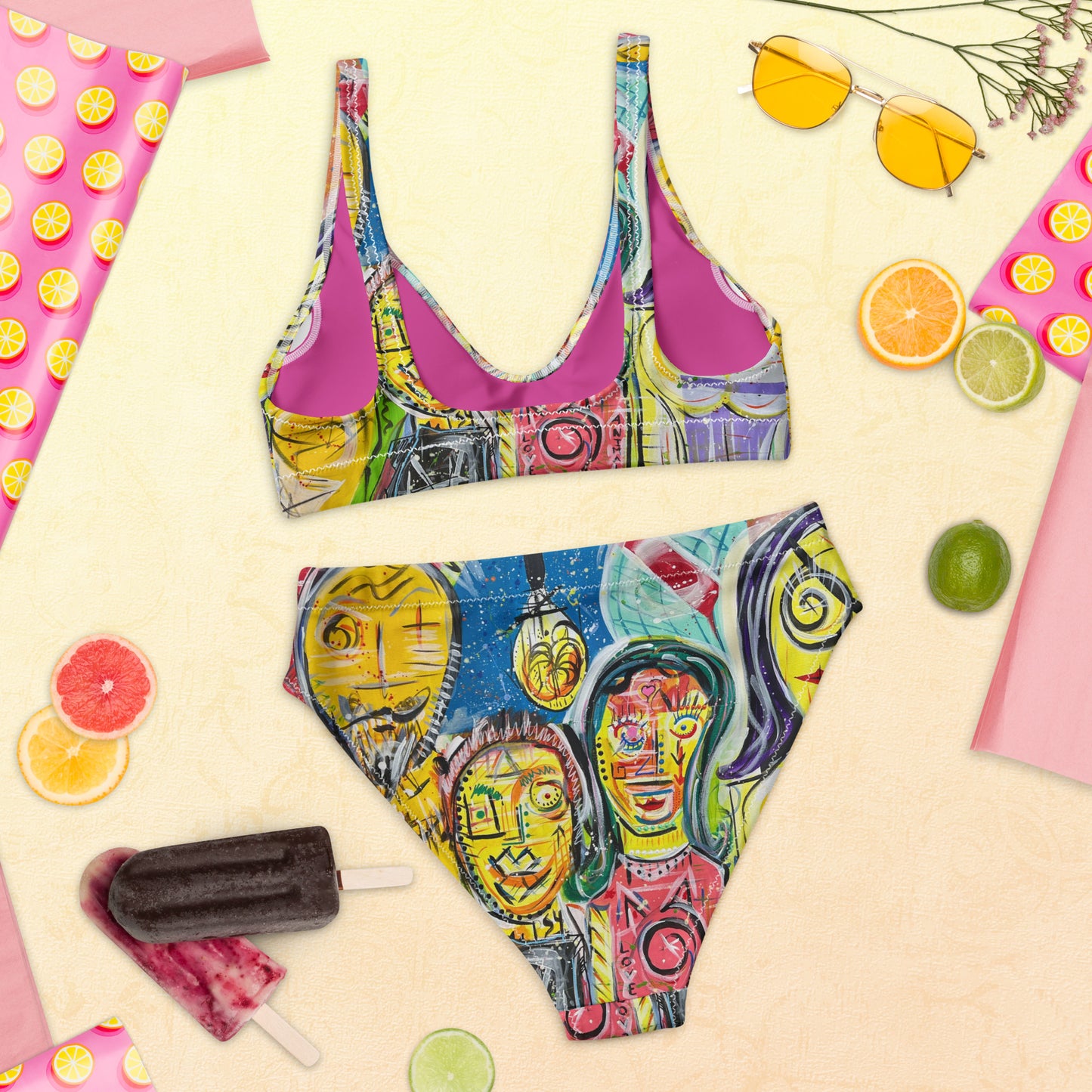 Family V Recycled high-waisted bikini