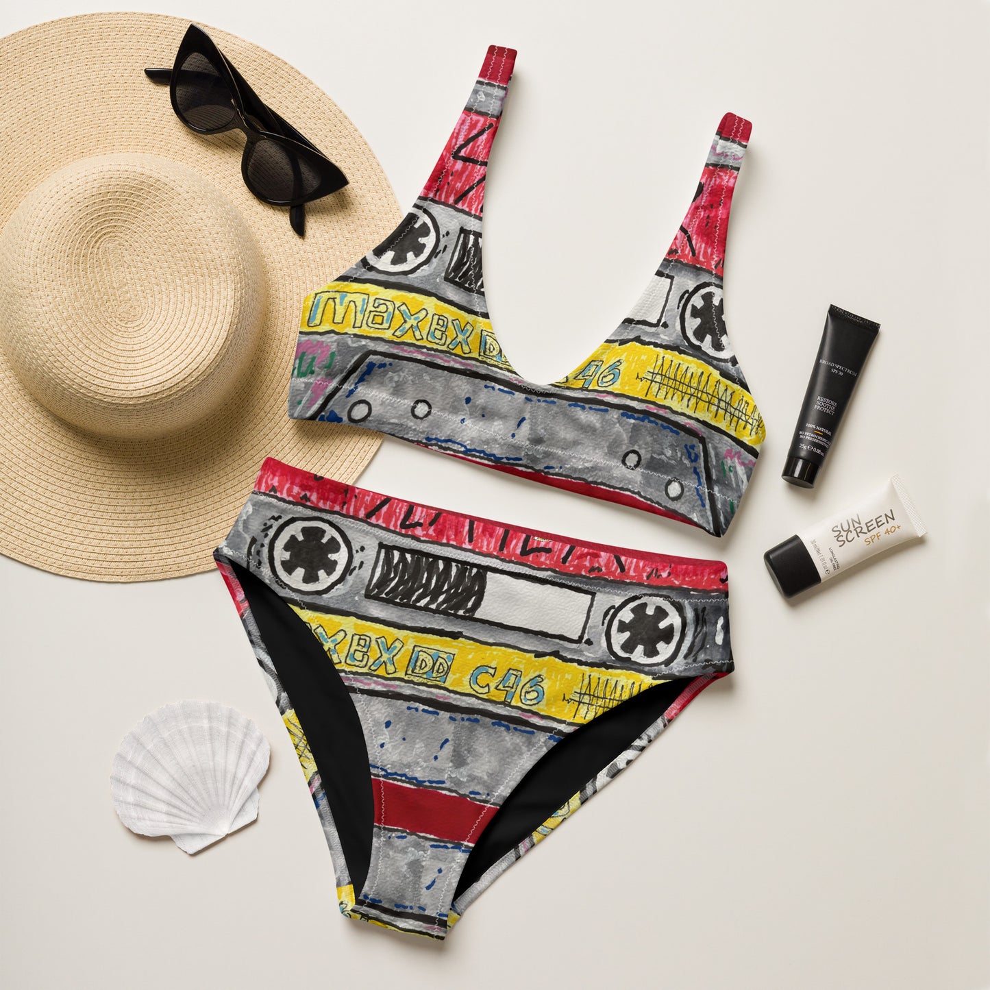 Slayer Recycled high-waisted bikini