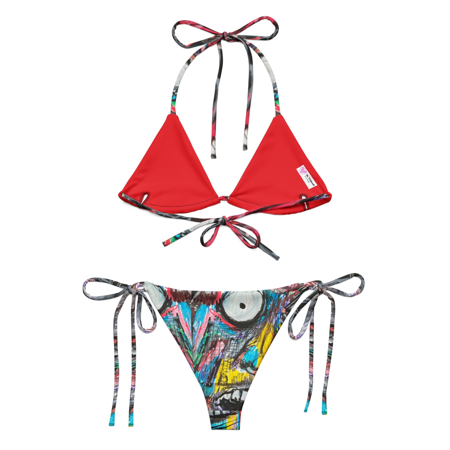 Monster All-over print recycled string bikini