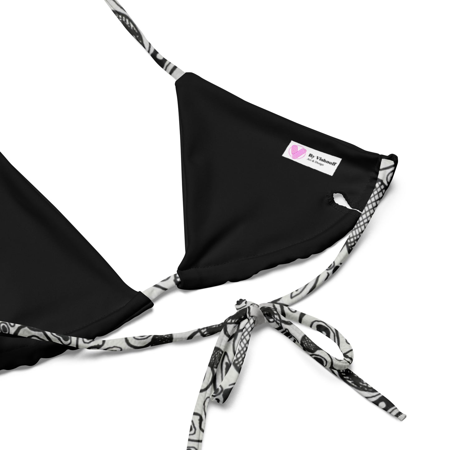 Melted cell All-over print recycled string bikini