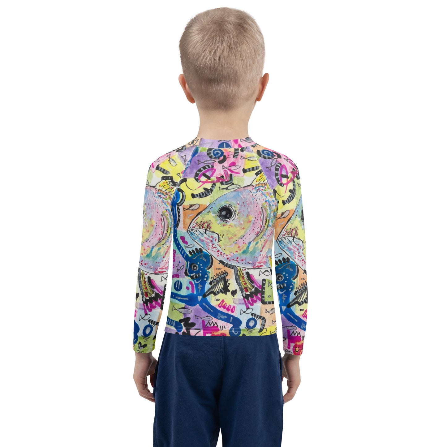 Go Fishing Kids Rash Guard