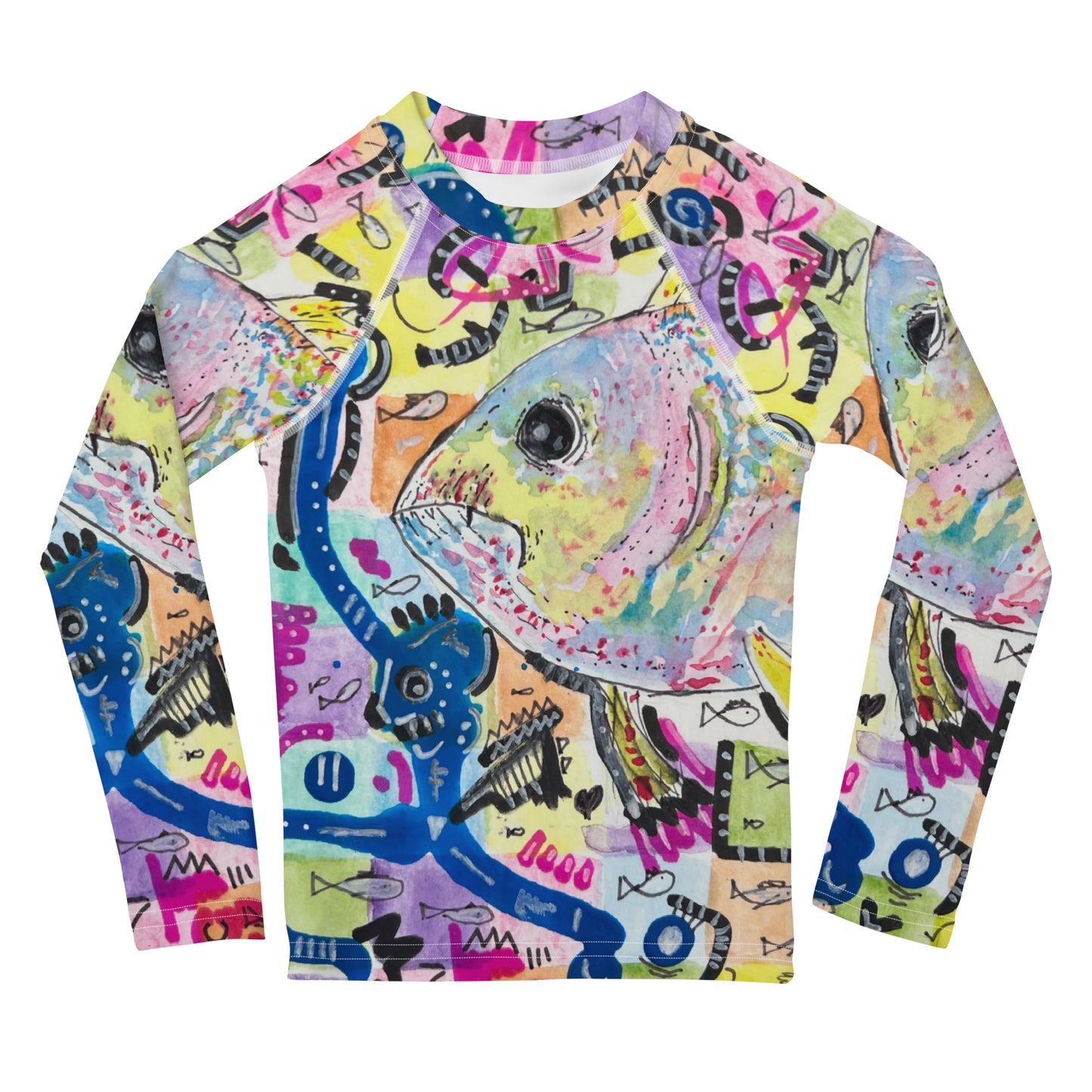 Go Fishing Kids Rash Guard