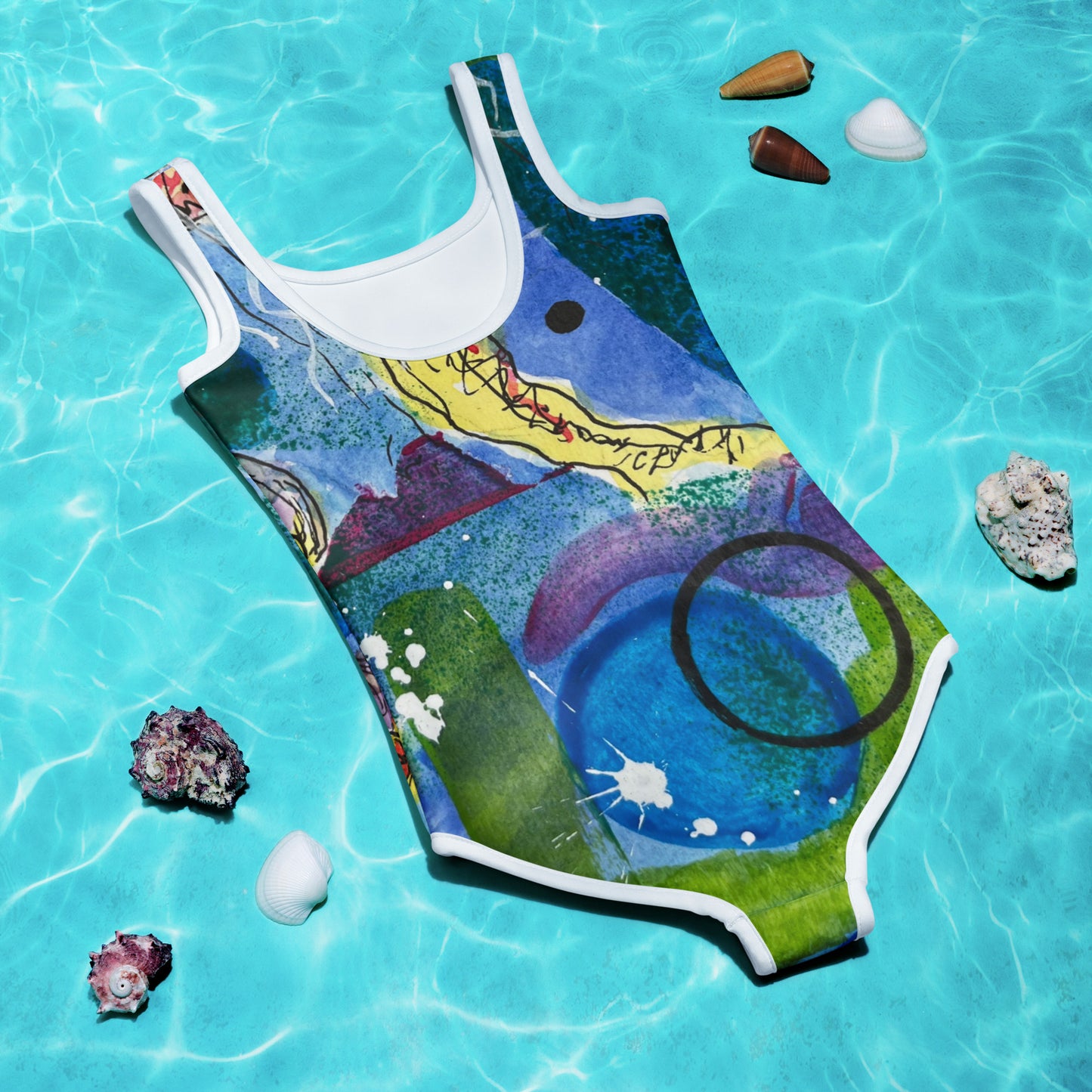 Jellyfish All-Over Print Kids Swimsuit