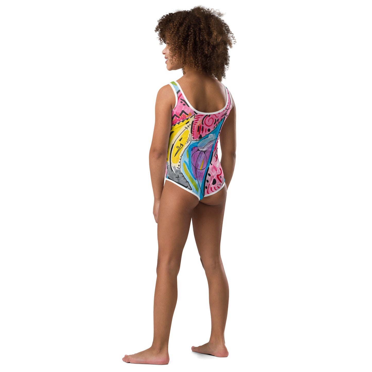 Flamingo All-Over Print Kids Swimsuit