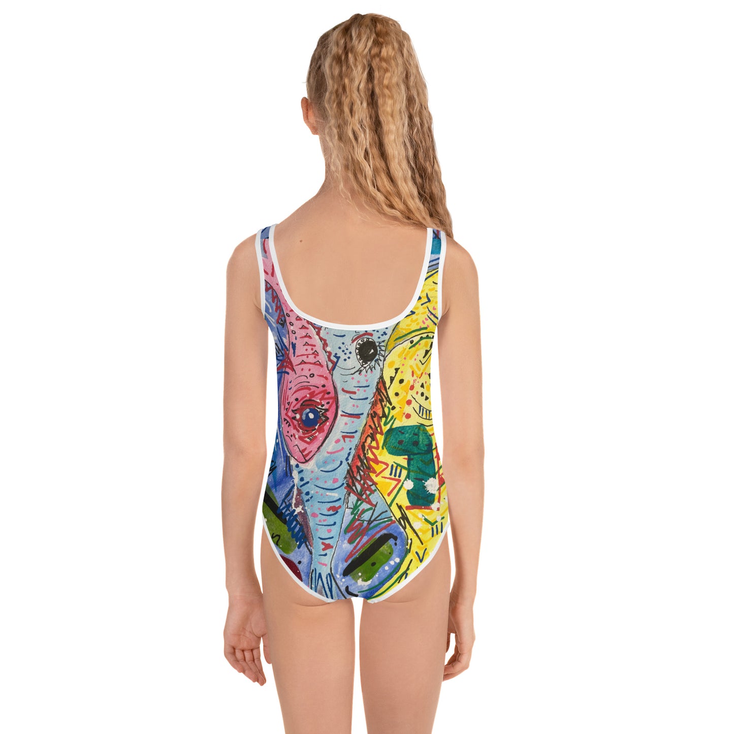 Fish II All-Over Print Kids Swimsuit