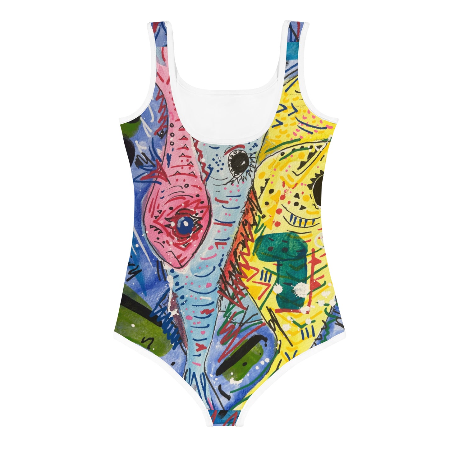 Fish II All-Over Print Kids Swimsuit