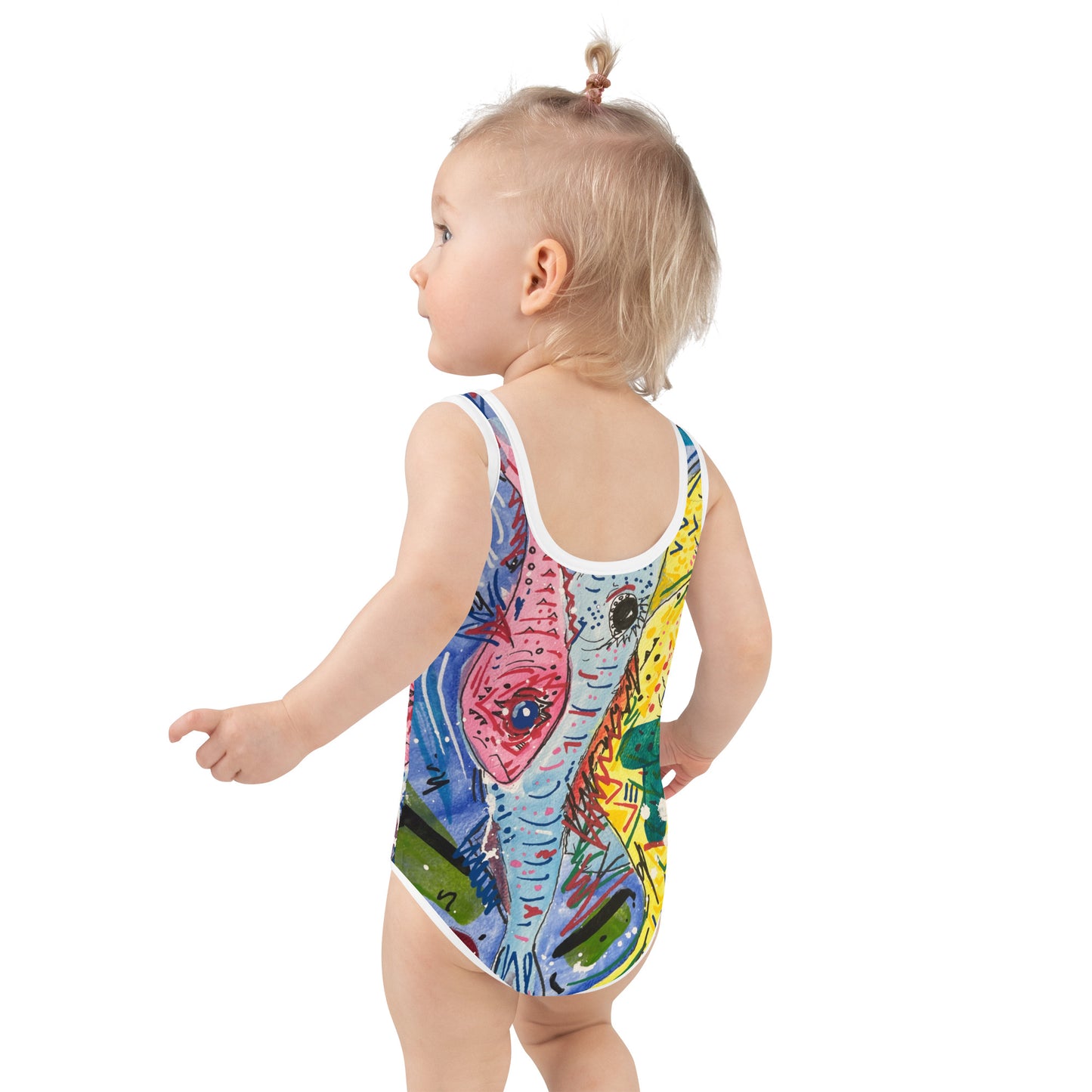 Fish II All-Over Print Kids Swimsuit