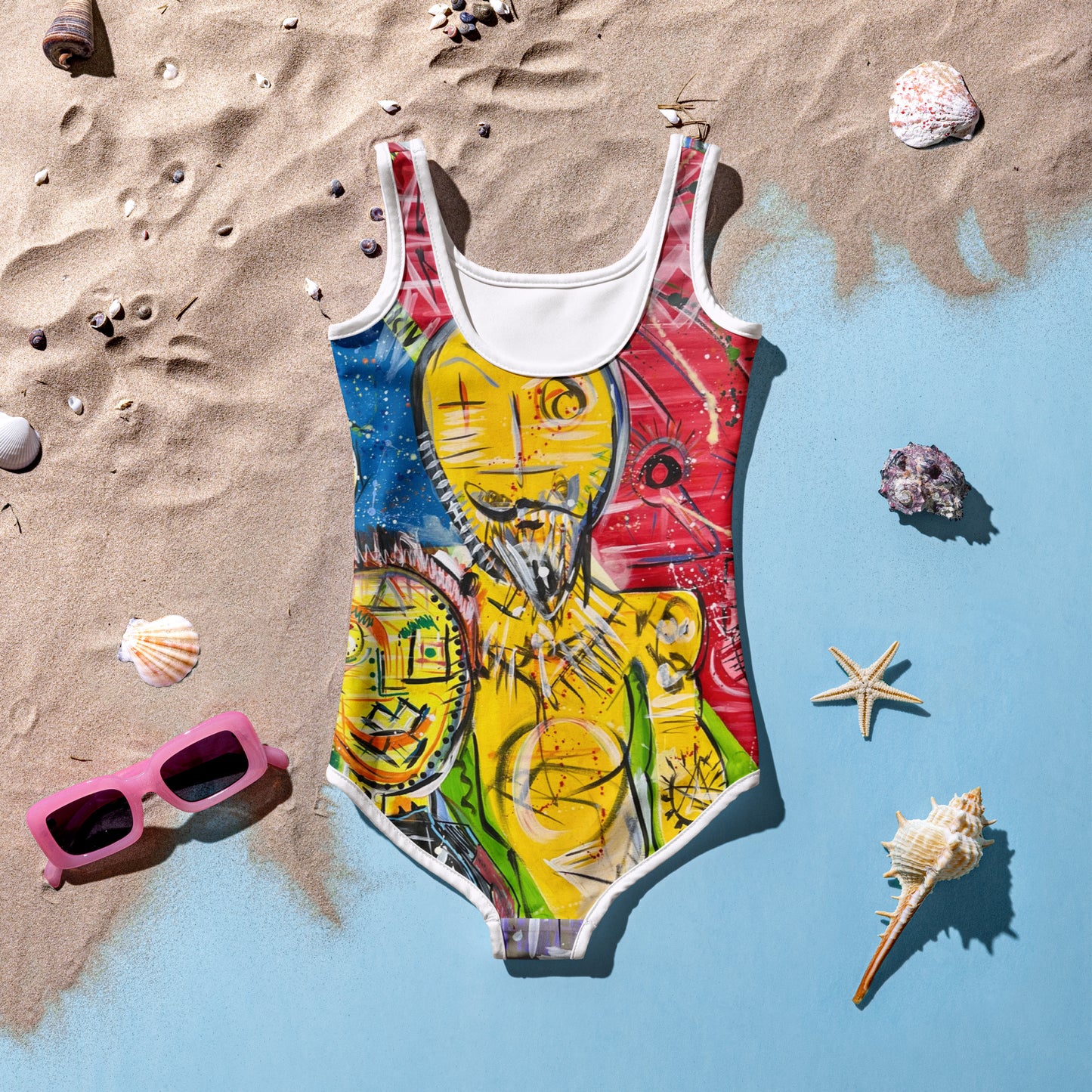 Family V All-Over Print Kids Swimsuit