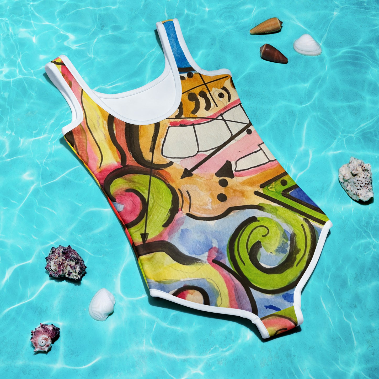 Zion All-Over Print Kids Swimsuit