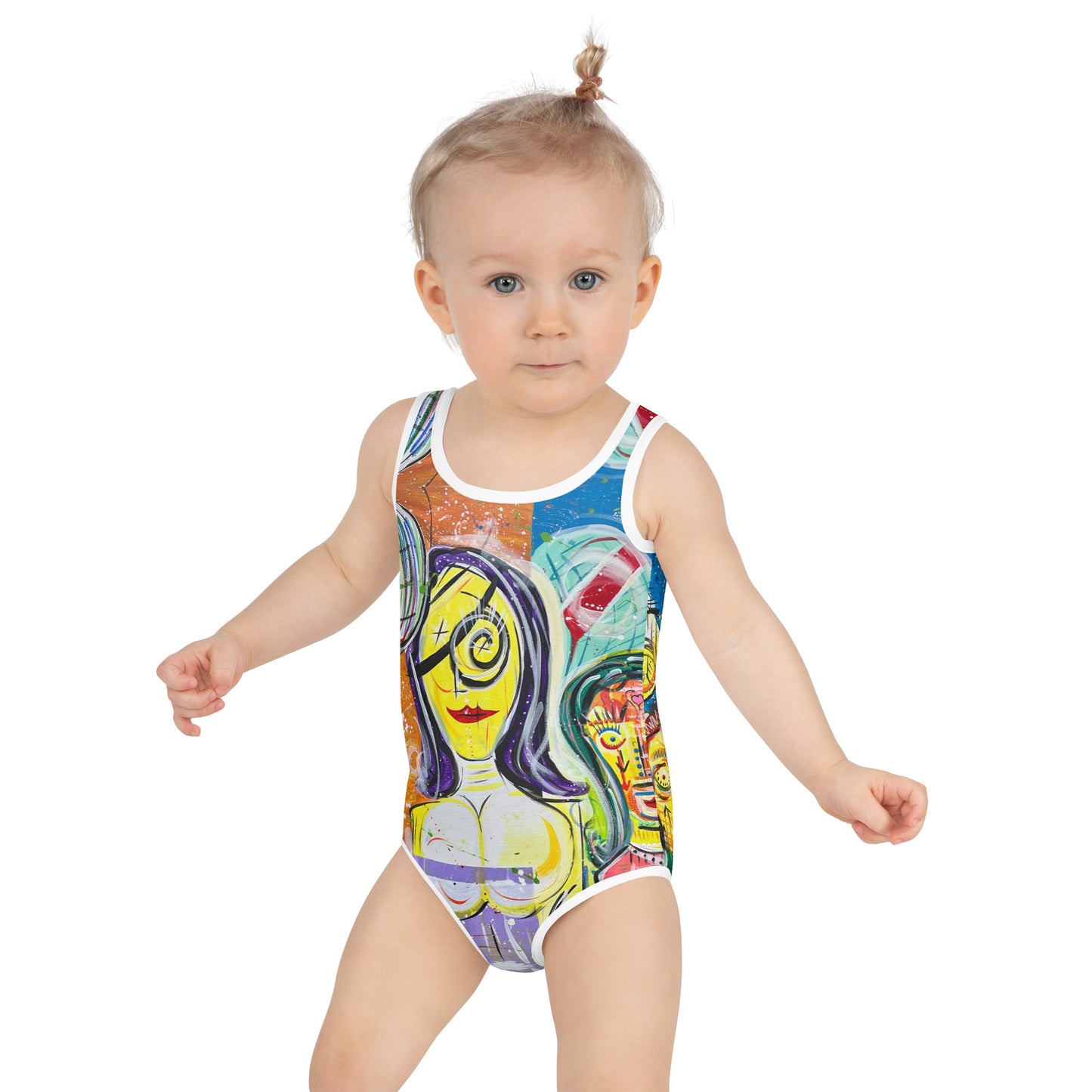 Family V All-Over Print Kids Swimsuit