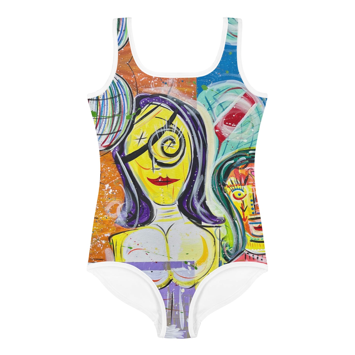 Family V All-Over Print Kids Swimsuit