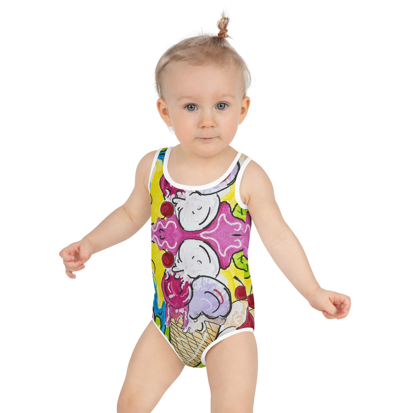 Ice Cream All-Over Print Kids Swimsuit