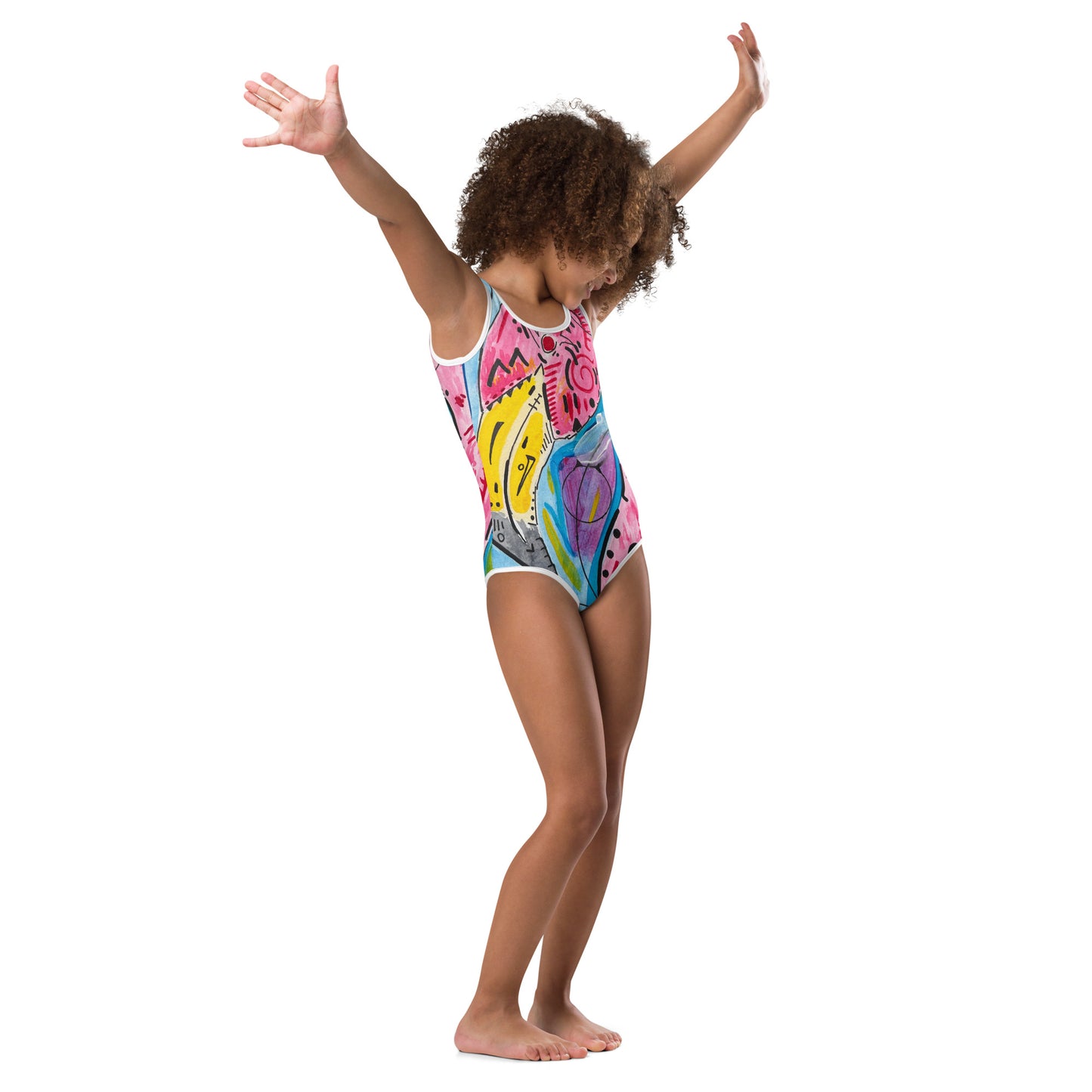 Flamingo All-Over Print Kids Swimsuit