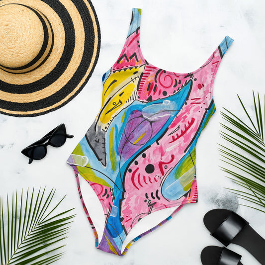 Flamingo One-Piece Swimsuit