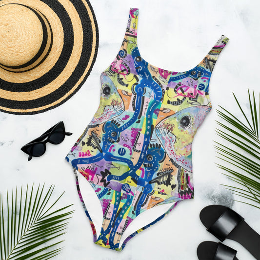 Go Fishing One-Piece Swimsuit