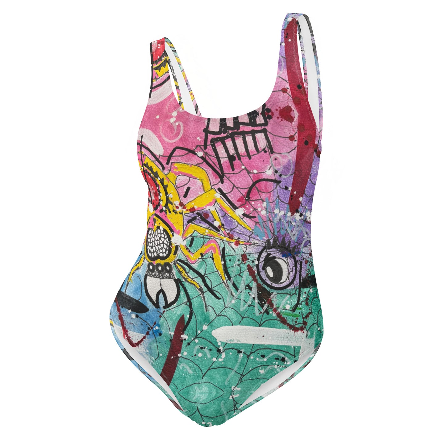 Web One-Piece Swimsuit