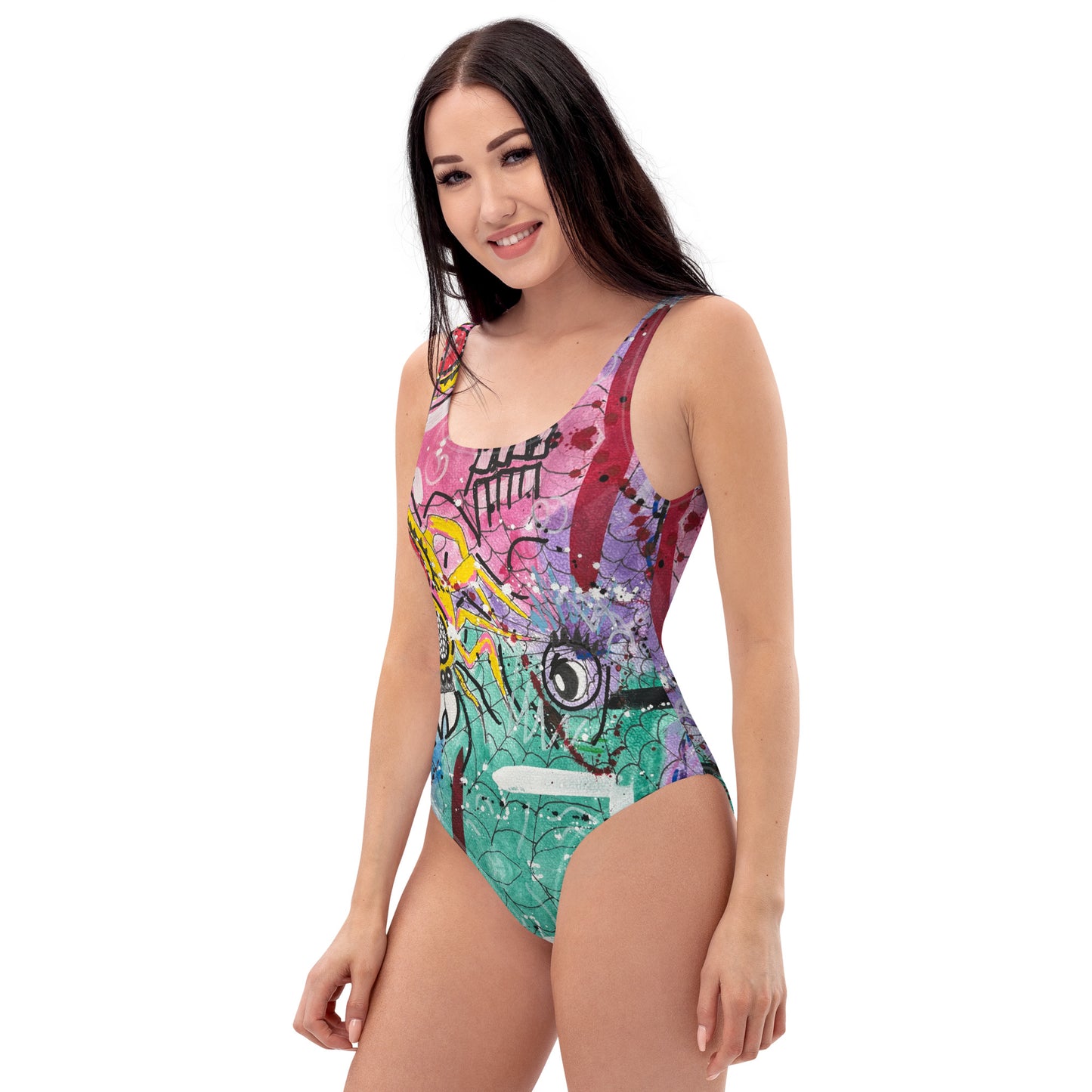 Web One-Piece Swimsuit