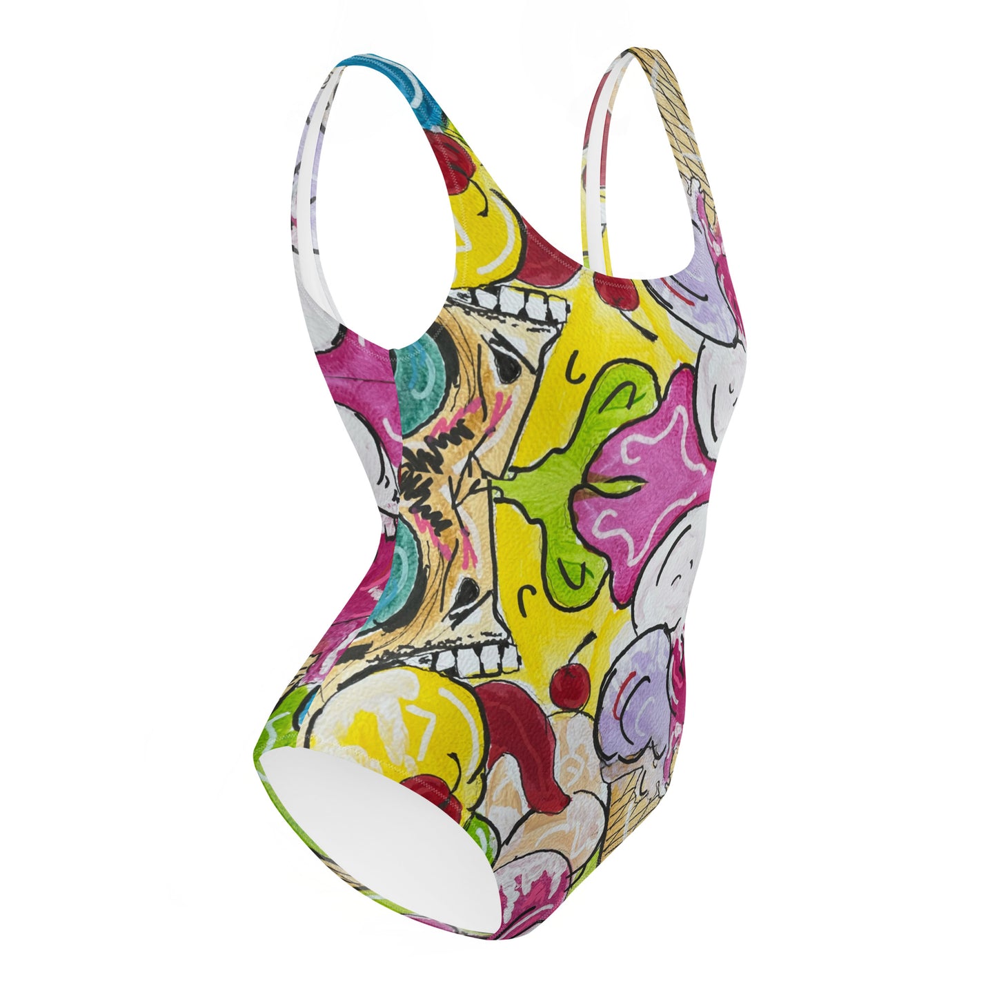 Ice ream Men One-Piece Swimsuit