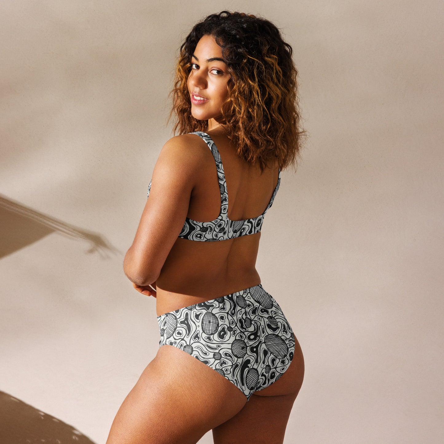 Melted cell Recycled high-waisted bikini
