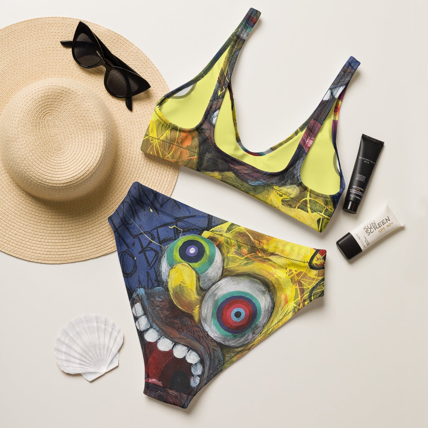 Homer Recycled high-waisted bikini