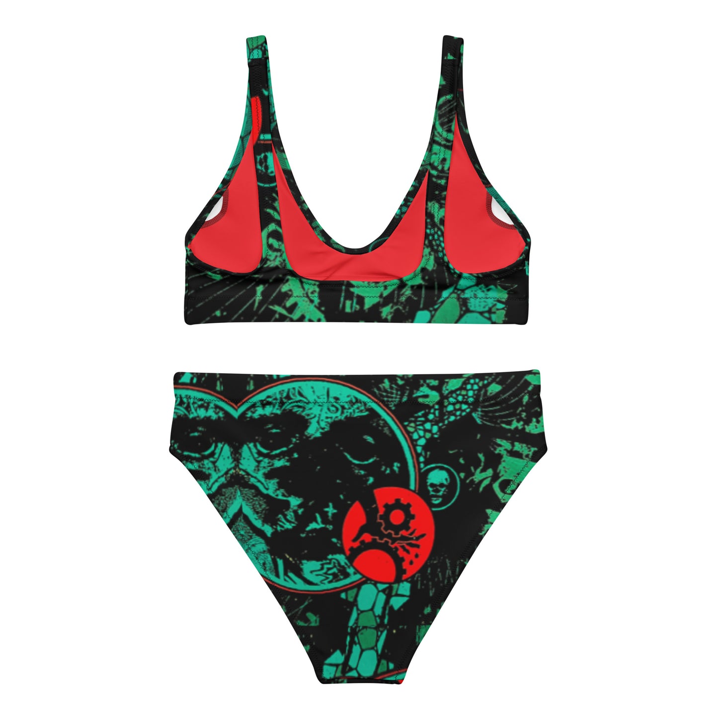 Snake Recycled high-waisted bikini