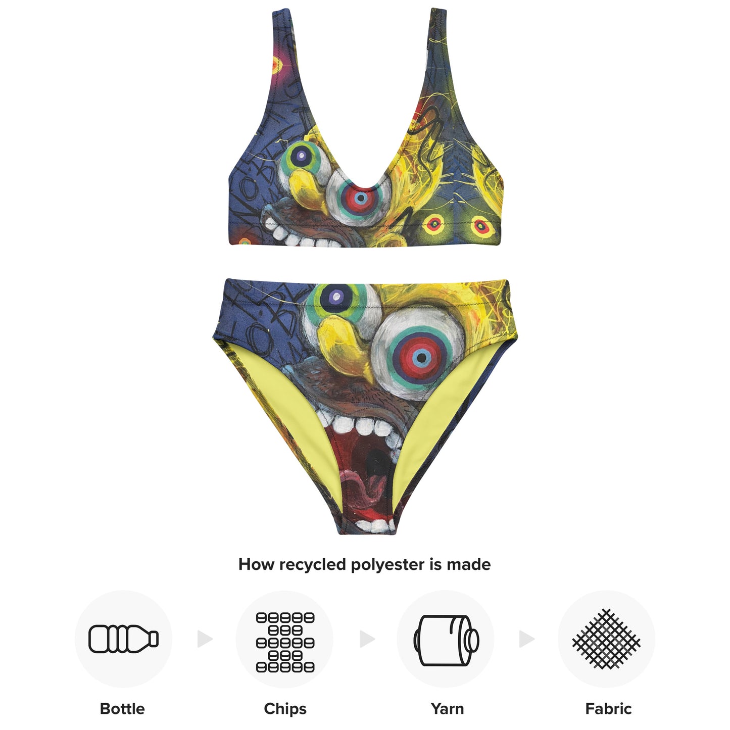 Homer Recycled high-waisted bikini