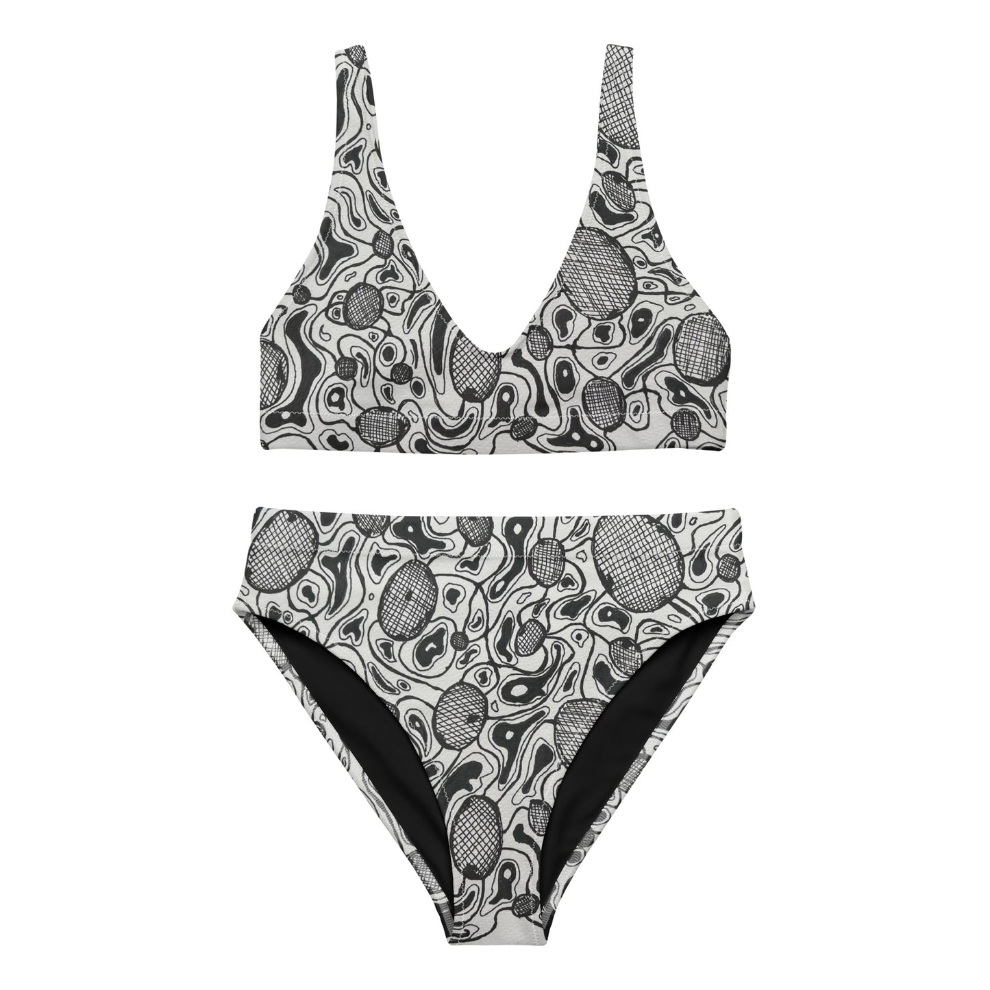Melted cell Recycled high-waisted bikini