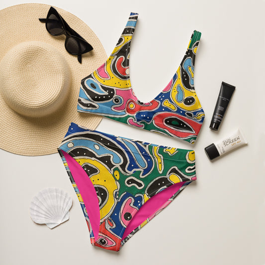 Colors Recycled high-waisted bikini