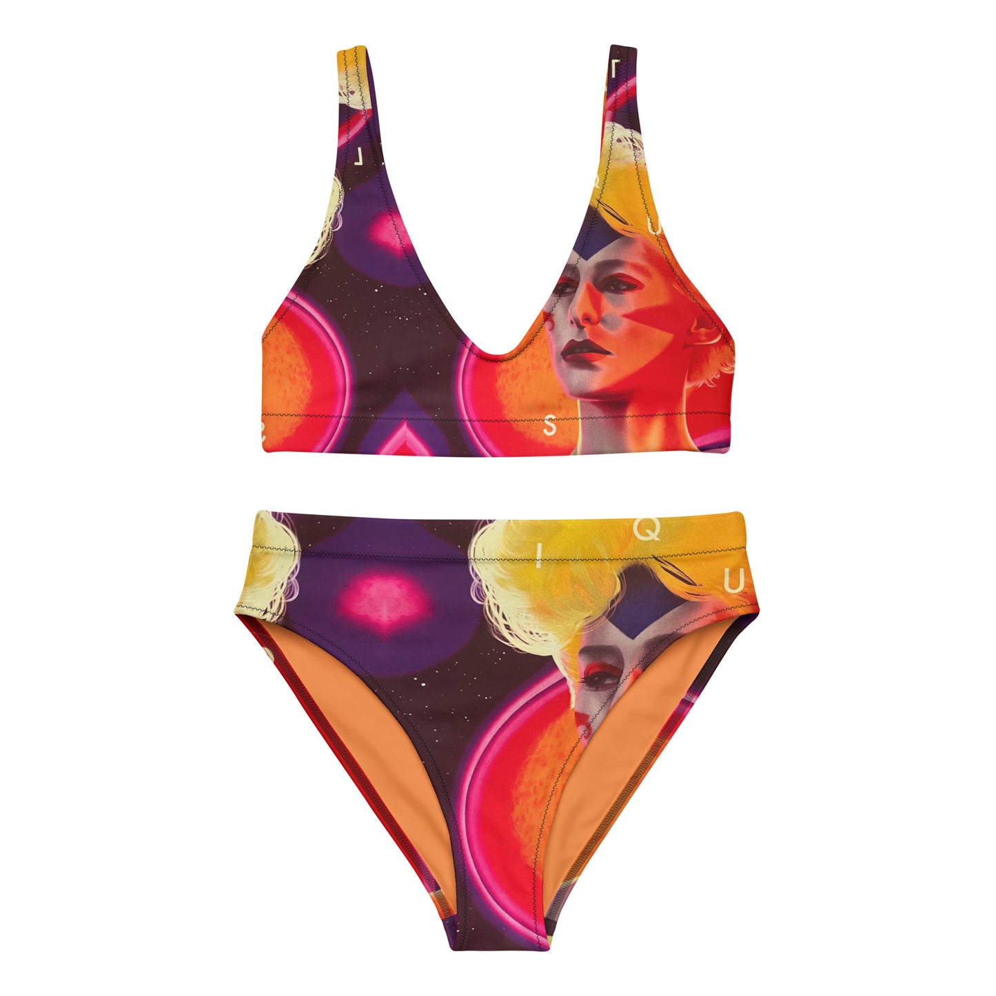 Liquid Sky Recycled high-waisted bikini