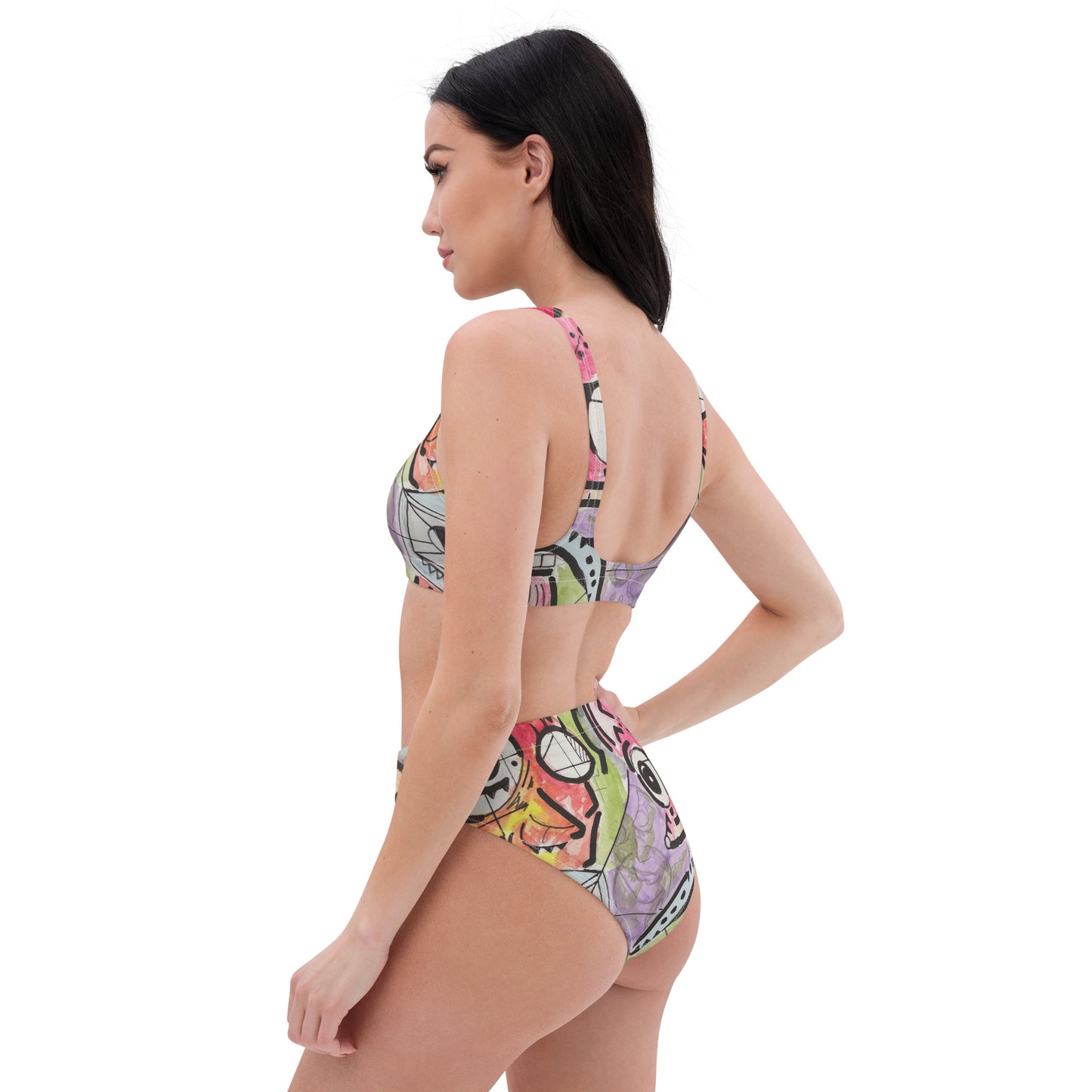 Monitor Recycled high-waisted bikini