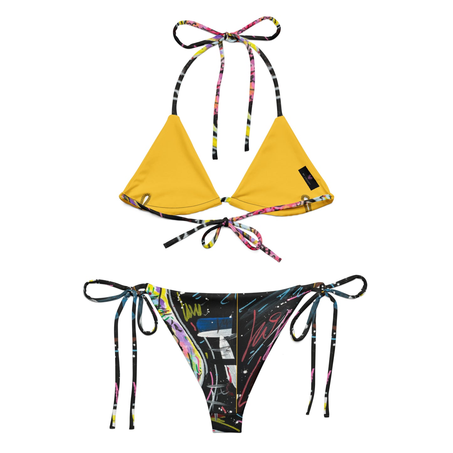 Idea All-over print recycled string bikini