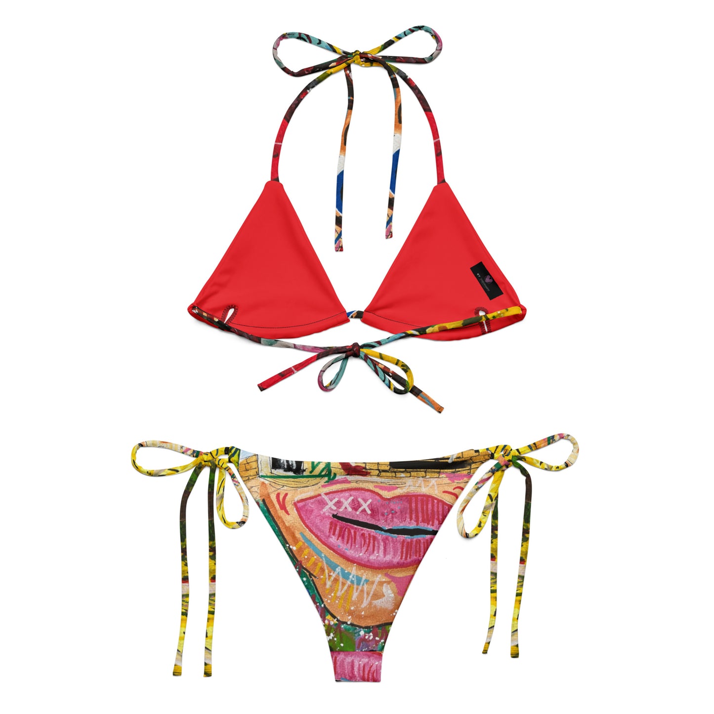 Cartagena All-over print recycled string bikini