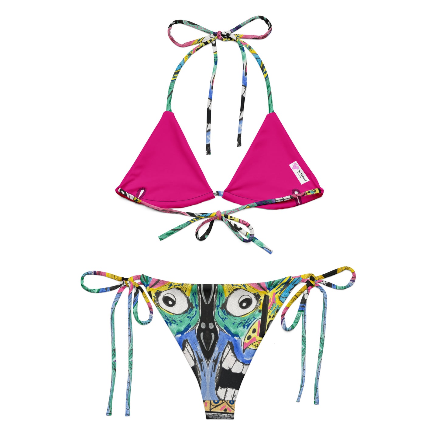 Azteca All-over print recycled string bikini