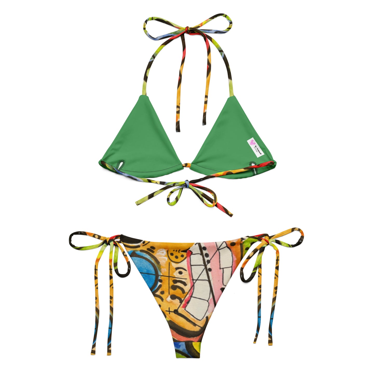 Zion All-over print recycled string bikini