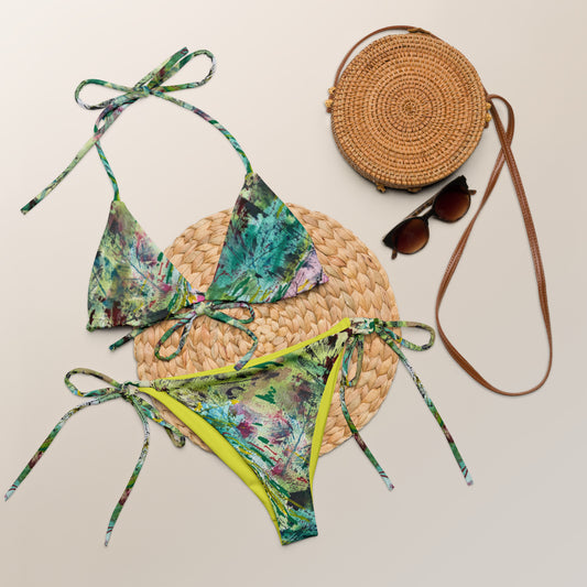 Madre M All-over print recycled string bikini