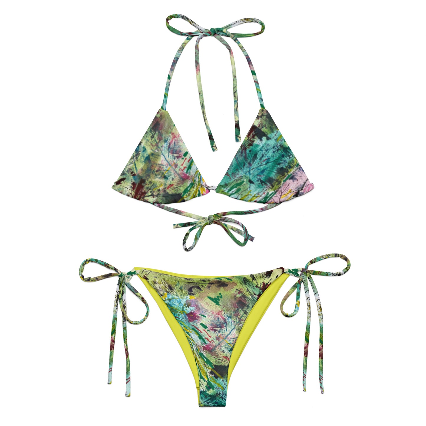 Madre M All-over print recycled string bikini
