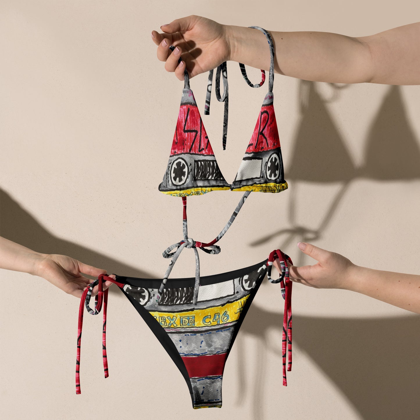 Slayer All-over print recycled string bikini