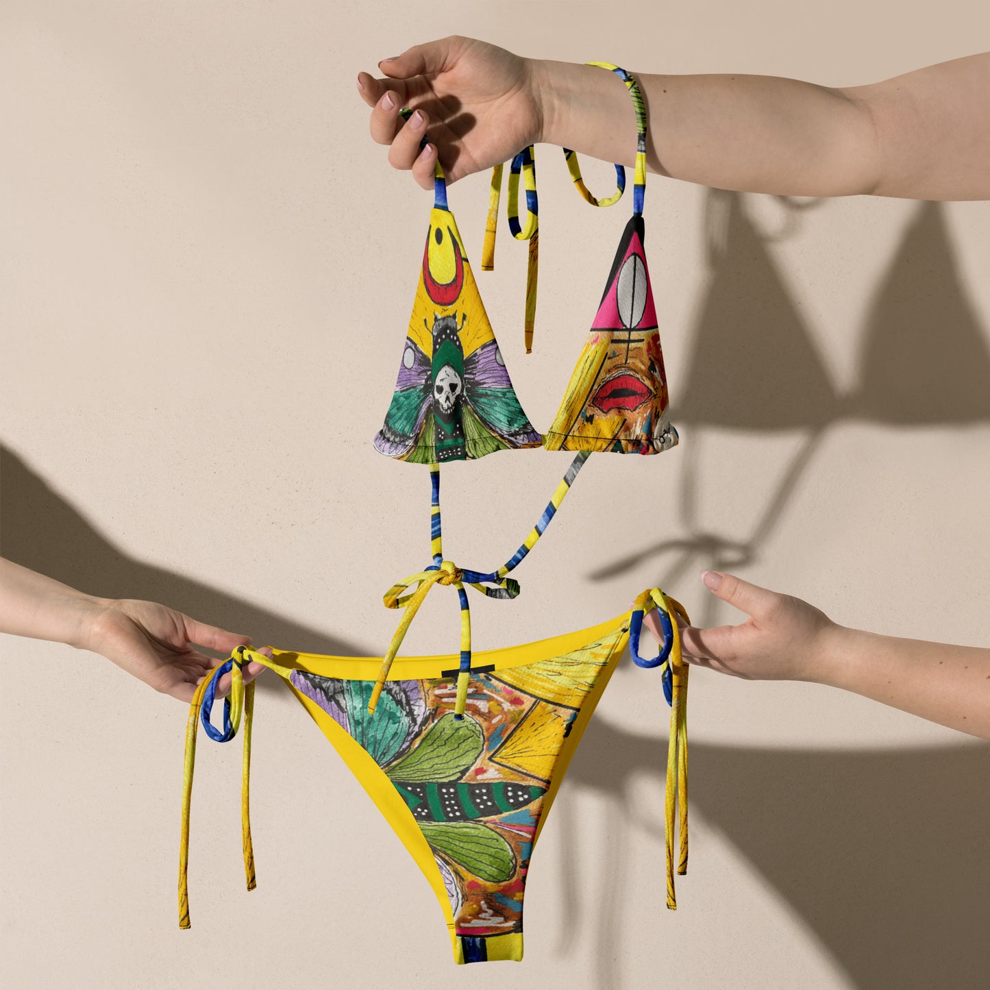 Nile All-over print recycled string bikini