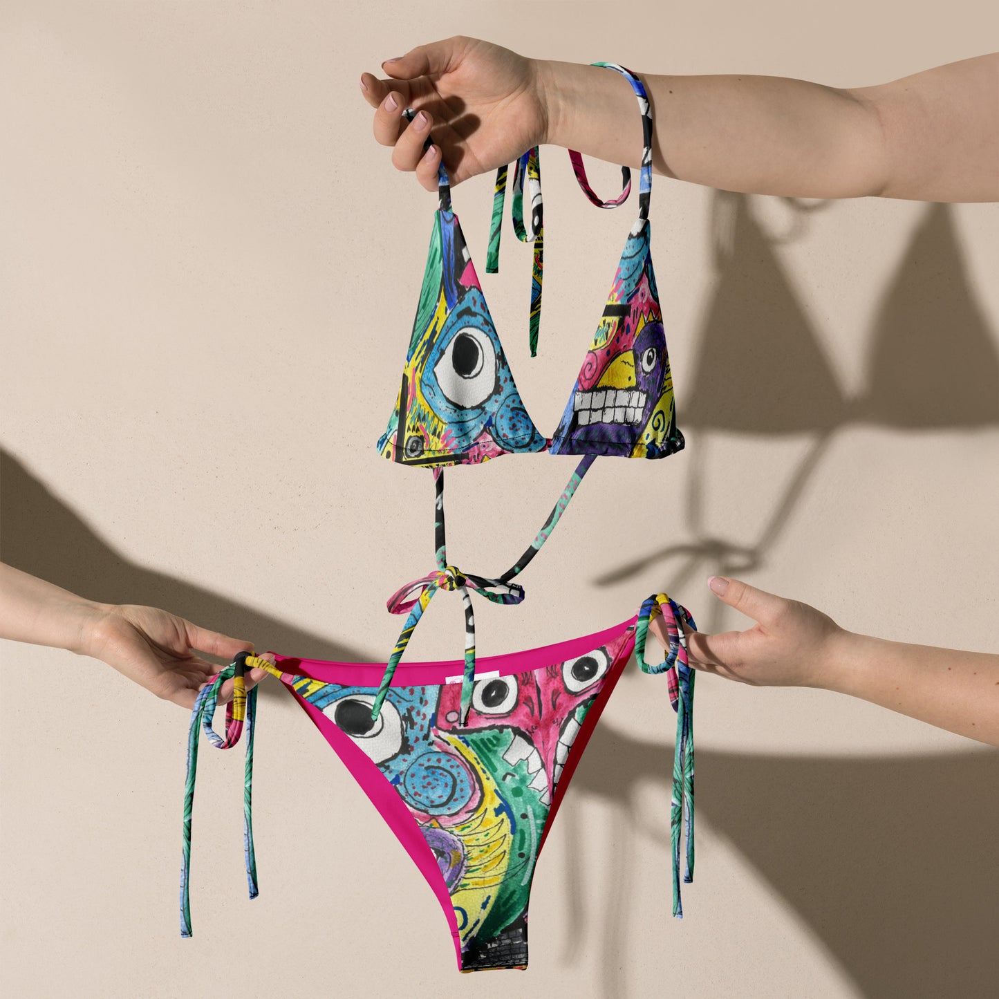 Azteca All-over print recycled string bikini