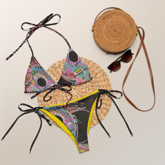 Punk Girl All-over print recycled string bikini