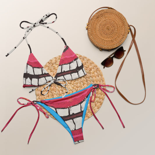 HaHaHa !!! All-over print recycled string bikini