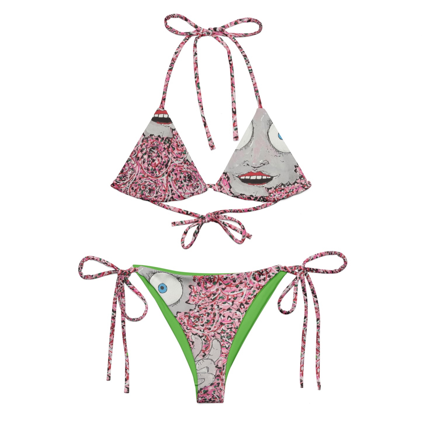 Drown All-over print recycled string bikini