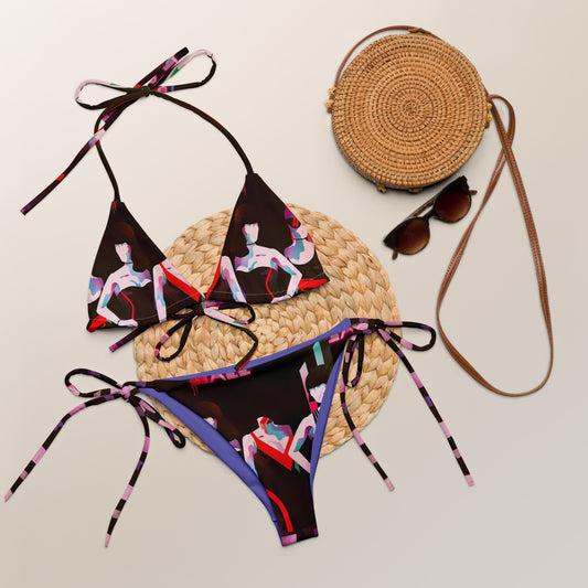 Maniqui All-over print recycled string bikini