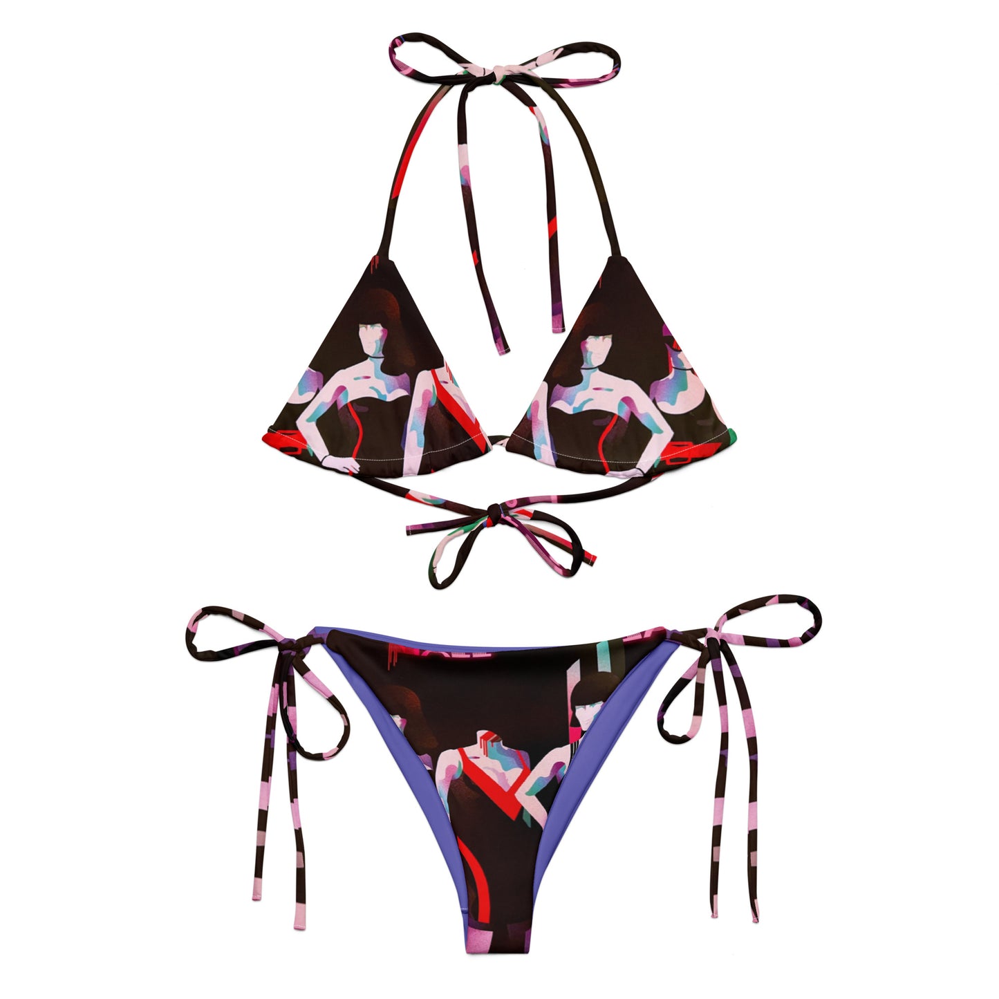 Maniqui All-over print recycled string bikini