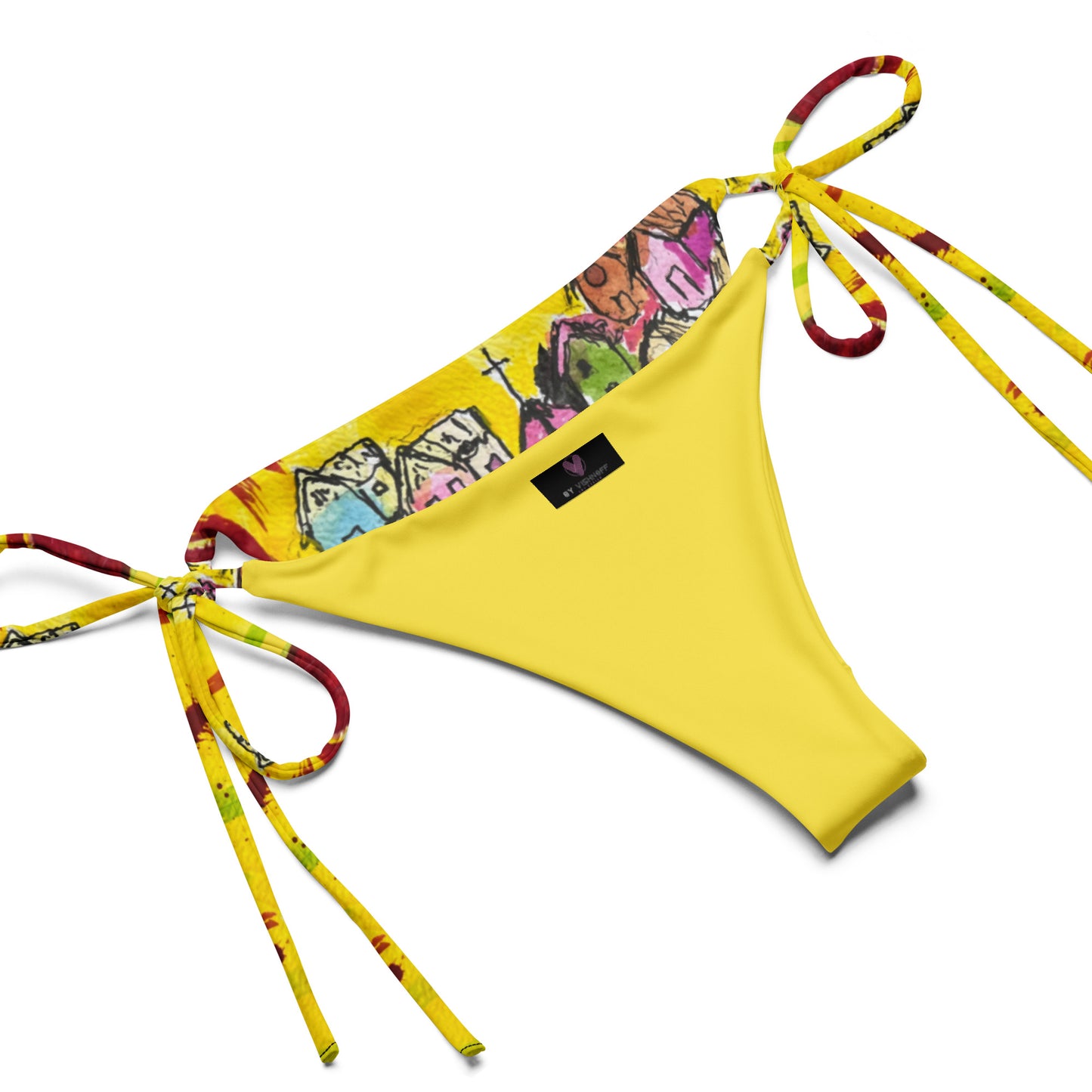 Ghost Town All-over print recycled string bikini