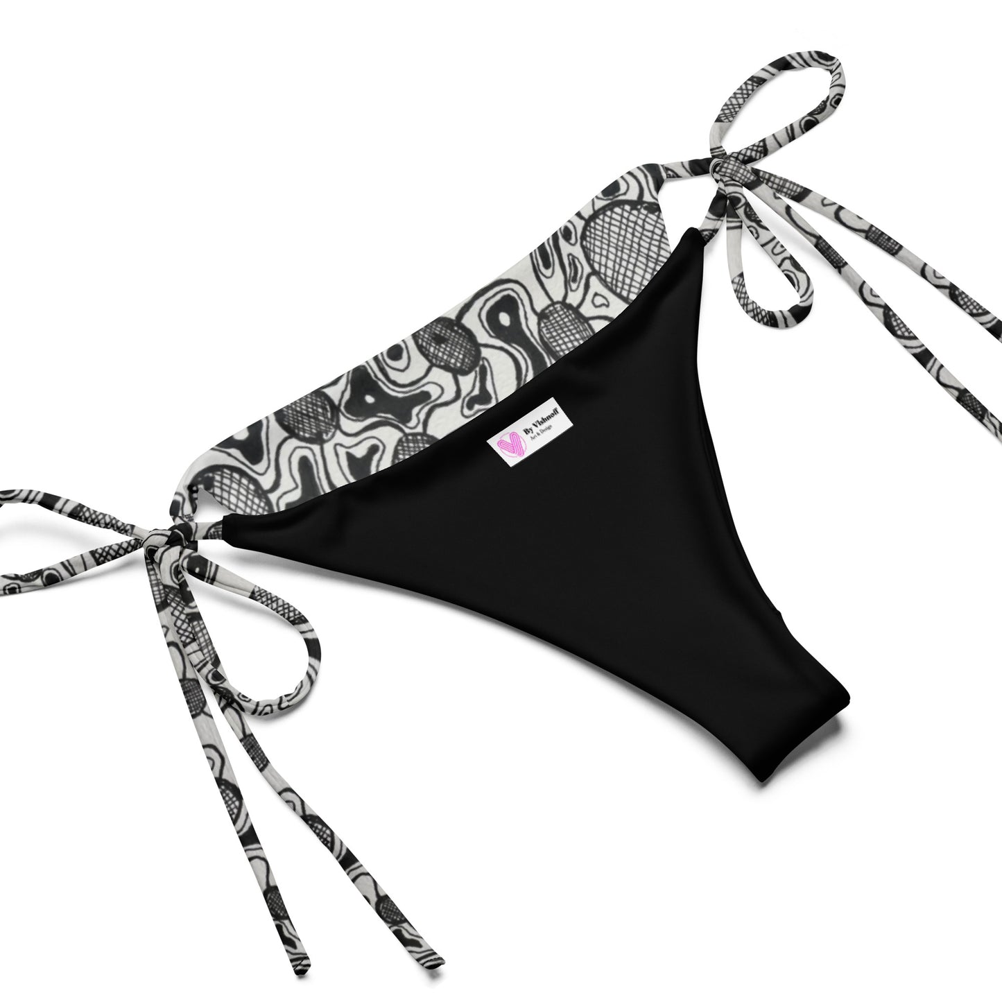 Melted cell All-over print recycled string bikini
